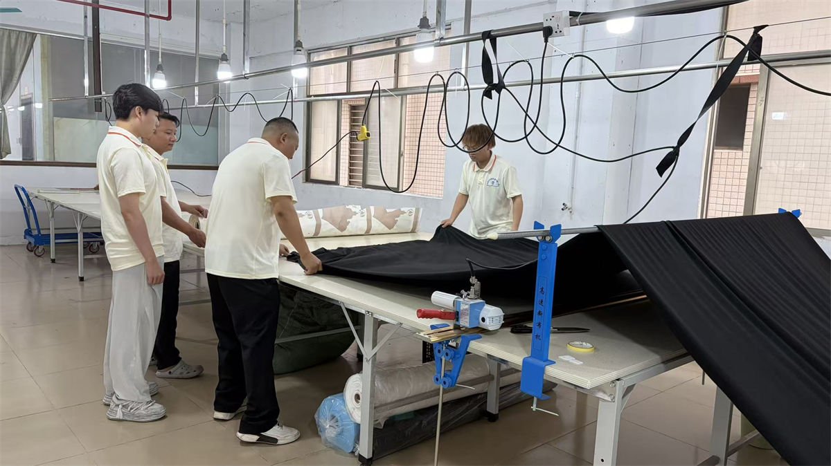 Fabric cutting and preparation at JT Garment